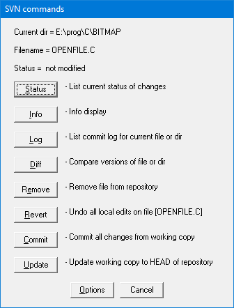 SVN.vdm main dialog box