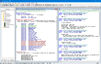 Screenshot showing Status and Log windows.