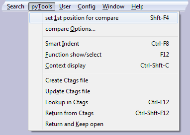 pyTools menu