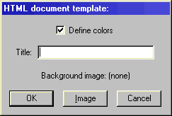 Document template dialog box